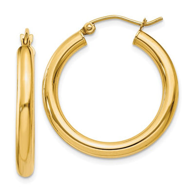 3mm Hoop Earrings - 14kt Yellow Gold