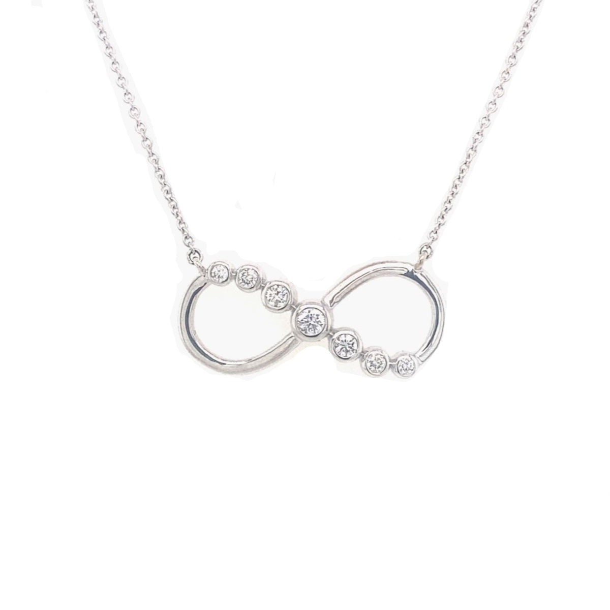 Diamond Accented Infinity Style Necklace WC8524D