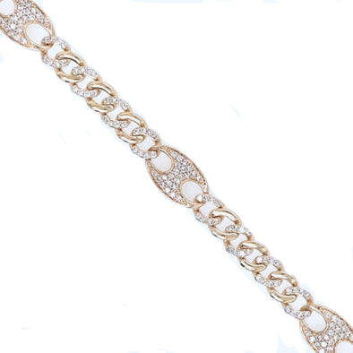 Diamond Cuban Link Style Bracelet