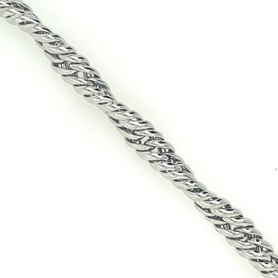 Twisted Rope Design Bracelet - 14kt White Gold