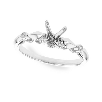 Diamond Accented Tapered Design Engagement Mounting