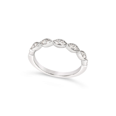 Tapered Marquise Shaped Diamond Band - .25 carat t.w.