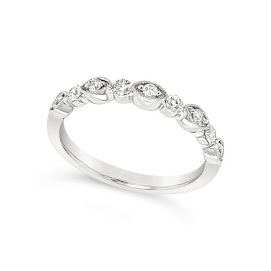 Tapered Design Diamond Wedding Band - .55 carat t.w.