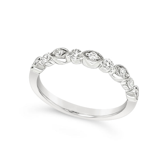 Tapered Design Diamond Wedding Band - .55 carat t.w.