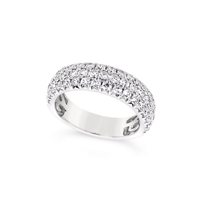 Three Diamond Row Wedding Ring - 1.60 carat t.w.