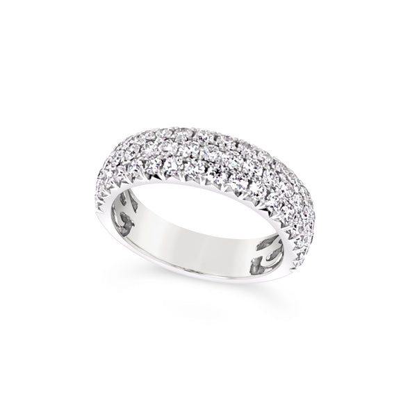 Three Diamond Row Wedding Ring - 1.60 carat t.w.