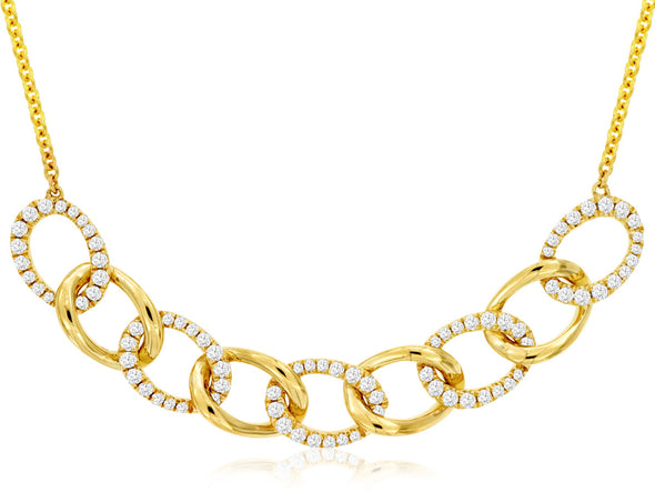 Diamond Open Link Design Necklace