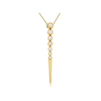 Diamond Vertical Bar Design Pendant