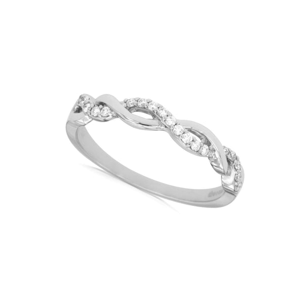 Diamond Accented Crossover Design Ring