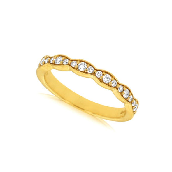 Tapered Edge Diamond Wedding Band - .25 carat t.w.