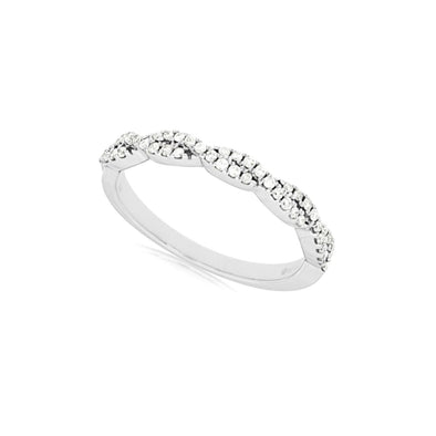 Diamond Crossover Design Ring