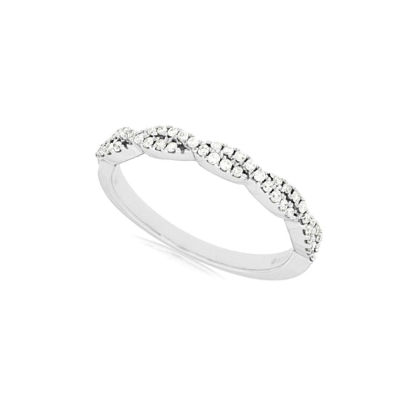 Diamond Crossover Design Ring