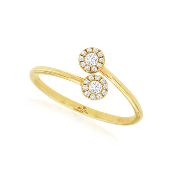 Diamond Accented Bypass Style Ring