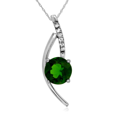 Russalite and Diamond Accented Contemporary Style Pendant