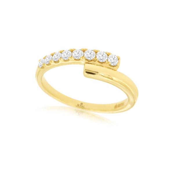 Diamond Accented Bypass Design Ring