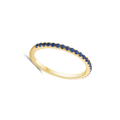 Sapphire Single Row Stackable Ring