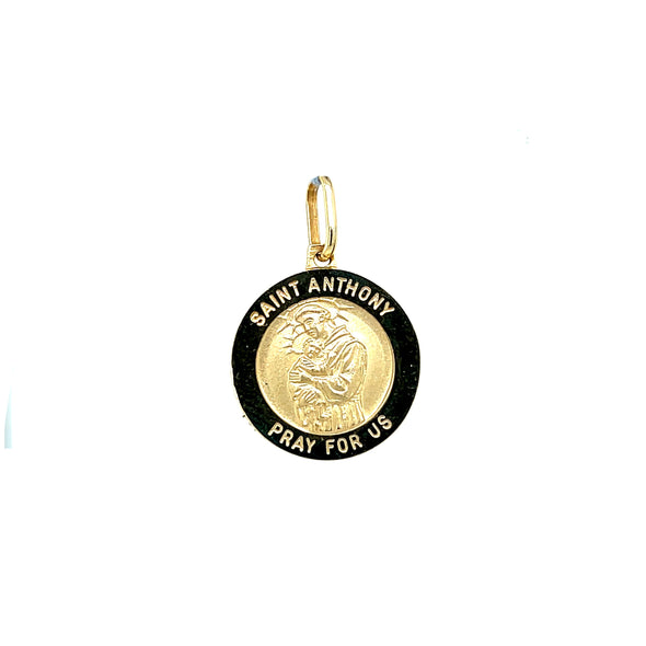 Round Saint Anthony Medal - 14kt Yellow Gold