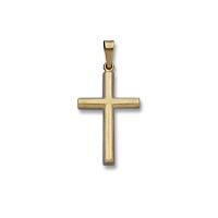 Plain Square Edge Cross - 14kt Yellow Gold