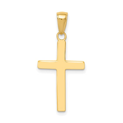 Medium Plain Cross - 14kt Yellow Gold