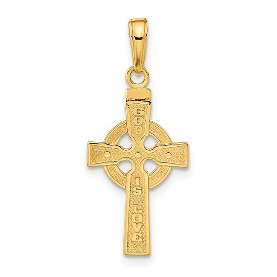Celtic Style Cross - 14kt Yellow Gold