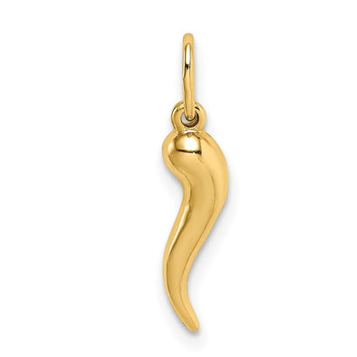 Small Italian Horn - 14kt Yellow Gold