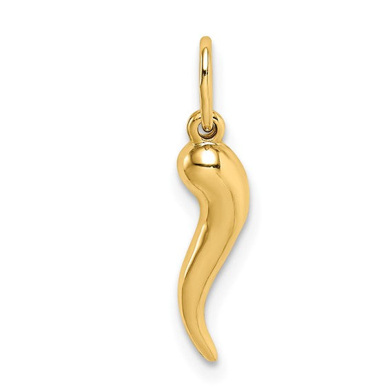 Small Italian Horn - 14kt Yellow Gold