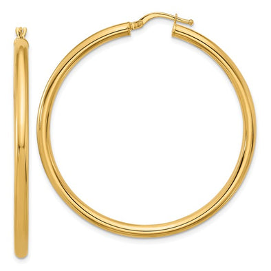 Large Hoop Earrings  - 14kt Yellow Gold