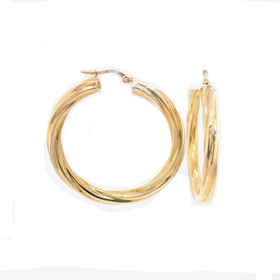Twist Design Hoop Earrings
