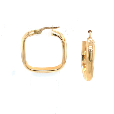 Rounded Square Hoop Earrings