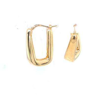 Wide Rectangular Hoop Earrings