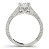 Princess Cut Engraved Solitaire Mounting