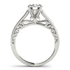 Solitaire Engagement Mounting with Interior Scroll Design