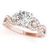 Cross-Over Design Engagement Mounting with Single Diamond Detail