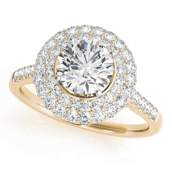 Diamond Double Halo Engagement Mounting
