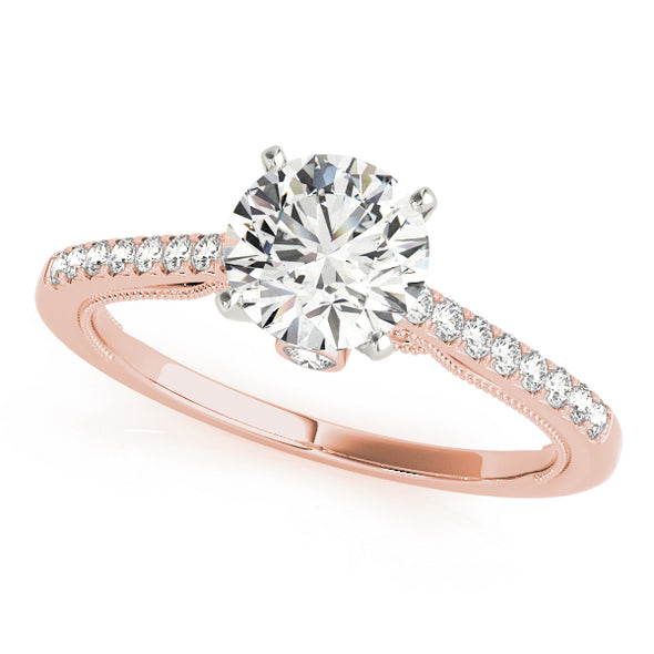 Single Row Diamond Engagement Mounting