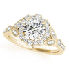 Intricate Diamond Halo Engagement Mounting with Milgrain Detail