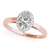Oval Diamond Halo Design Mounting