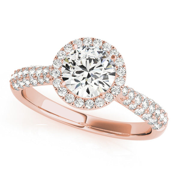 Round Diamond Halo Engagement Mounting