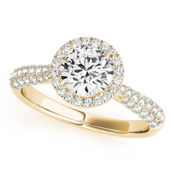 Round Diamond Halo Engagement Mounting