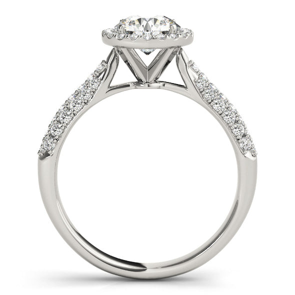 Round Diamond Halo Engagement Mounting