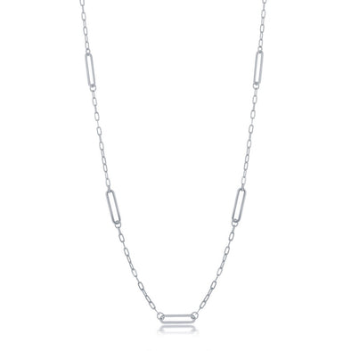 Chain and Paperclip Design Necklace