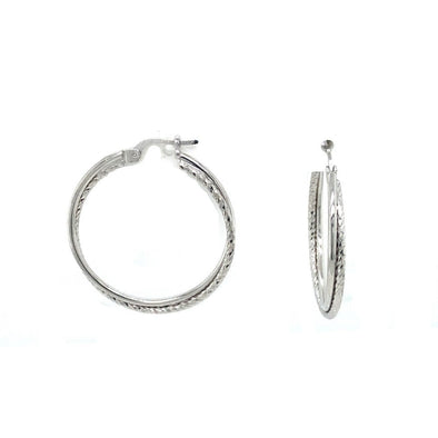 Crossover Design Hoop Earrings