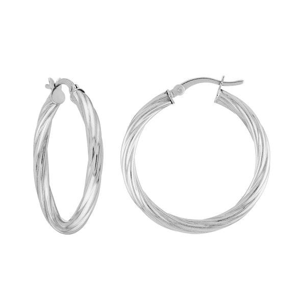 Textured Finish Hoop Earrings