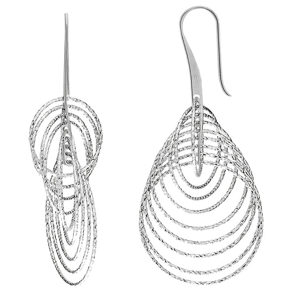 Diamond Cut Multi Dangle Earrings