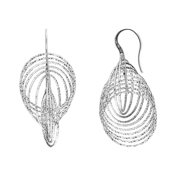 Diamond Cut Multi Circle Dangle Earrings