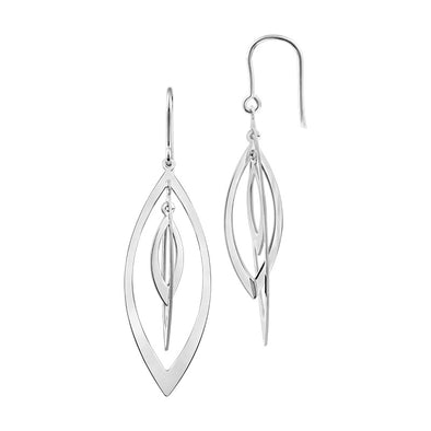 Triple Marquise Shape Dangle Earrings