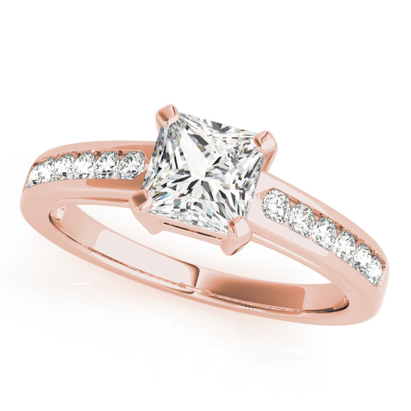 Princess Cut and Twelve Diamond Channel Set Mounting