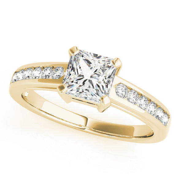 Princess Cut and Twelve Diamond Channel Set Mounting