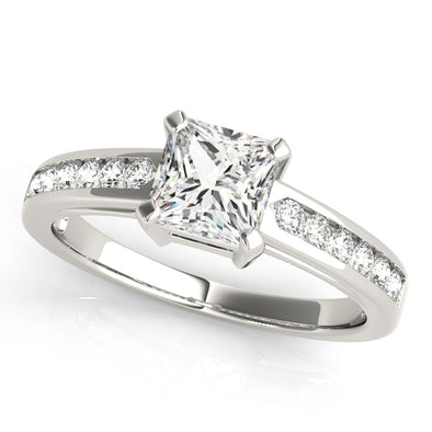 Princess Cut and Twelve Diamond Channel Set Mounting