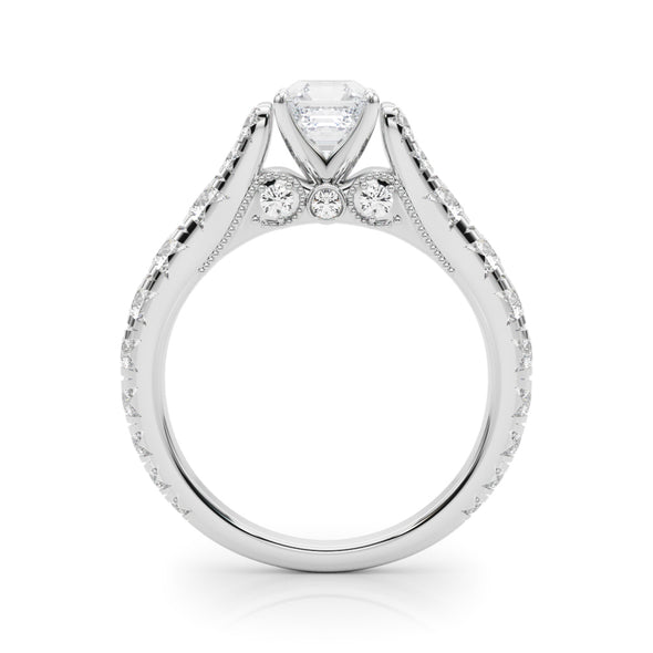 Diamond and Milgrain Detail Engagement Mounting